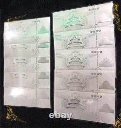 10 Pcs China Silver (10x10g, total 100g) Panda Notes Ping An Group PingAn
