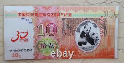 10 Pcs China Silver (10x10g, total 100g) Panda Notes Ping An Group PingAn