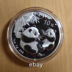 10 Yuan China Panda 2006 1 oz silver 99.9% silver coin in a capsule