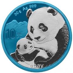 10 Yuan Space Blue Edition Panda China 30 Grams Silver 2019