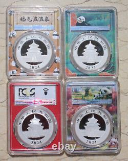 12 Pcs PCGS MS70 China 2024 30g (30 grams) Silver Panda Coins