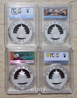 12 Pcs PCGS MS70 China 2024 30g (30 grams) Silver Panda Coins