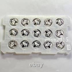 15 PCS China 2024 10Yuan China panda Silver Coin 30g Full page 30g15