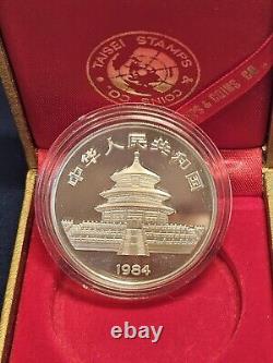 1984 SILVER CHINA 10 YUAN PROOF PANDA W Coin Box & COA A MAGNIFICENT FIND