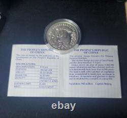 1986 China 5 Yuan Giant Panda WWF Silver Coin In Capsule withCase and COA