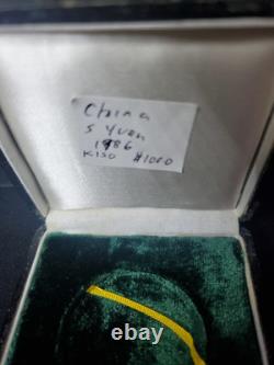 1986 China 5 Yuan Giant Panda WWF Silver Coin In Capsule withCase and COA