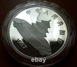 1987 GENUINE 5oz China Panda Silver Proof Coin 50 Yuan HIGH GRADE