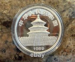 1989 1oz 10 Yuan China Silver Panda Coin