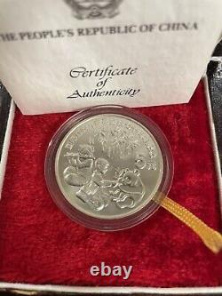 1989 People of China Save the Children Fund Panda Silver Coin in Box with COA