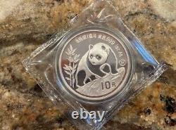 1990 1oz 10 Yuan China Silver Panda Coin Proof