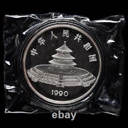 1990 China 100 Yuan 12 oz Panda Silver Coin