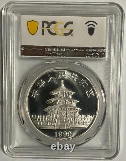 1990 China 1oz Silver Panda Coin, PCGS MS68 large date