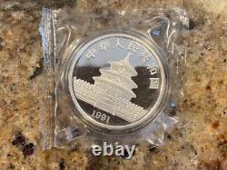 1991 1oz 10 Yuan China Silver Panda Coin Proof