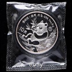 1991 China 10 Yuan 1 oz Proof Panda Silver Coin