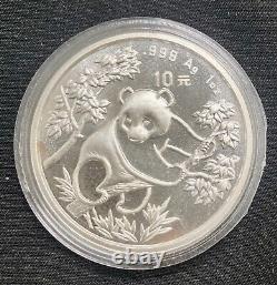 1992 CHINA 10 YUAN PANDA (1) OZ. TROY SILVER IN ITS ORIGINAL CAPSULE Exc