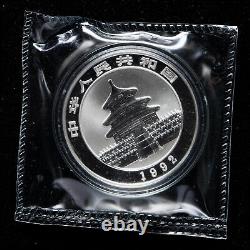 1992 China Panda Silver Coin 10 Yuan 1 oz Proof Panda Silver Coin