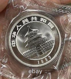 1993 China 10YUAN 1oz Panda Silver Coin