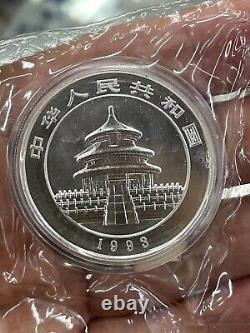 1993 China 10YUAN 1oz Panda Silver Coin