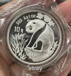 1993 China 10YUAN 1oz Panda Silver Coin