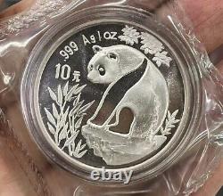 1993 China 10YUAN 1oz Panda Silver Coin