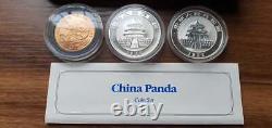 1993 China Panda Proof 3 Silver Coin Set Imaculate Uncirculated Very Rare