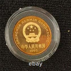 1993 China Panda Silver (2) 1oz 10 Yuan & 5 Yuan Copper Proof/Mint Lot 3 Coins