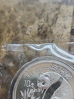 1993 Silver Panda 1 oz. 10 Yuan Large Date Still Sealed Beautiful Condition