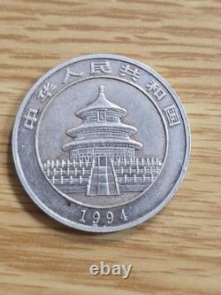 1994 1oz 10 Yuan China Silver Panda Coin (Large Date) BU