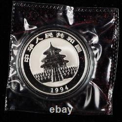 1994 China 10 Yuan 1oz Proof Panda Silver Coin