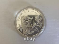1995 1 oz 10 Yuan Chinese Silver Panda Short Twig Small Date (NGC Large Date)