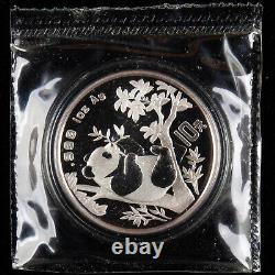 1995 China Beijing International Coins Expo 10 Yuan 1oz Ag. 999 Panda Silver Coin