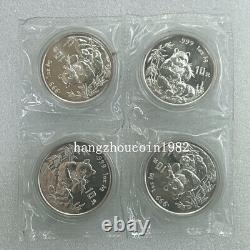 1996 China 10YUAN Panda Silver Coin 1oz 4 Consecutive Original Mint