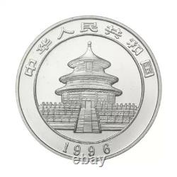 1996 China Panda 1oz. 999 Silver 10 Yuan BU Coin China Gold Coin Box Ungraded