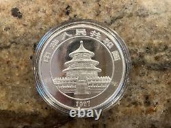 1997 1oz 10 Yuan Chinese Silver Panda Coin BU Small Date