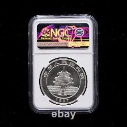 1997 China Panda 10 Yuan 1 oz Ag. 999 Panda Silver Coin NGC MS69 Large Date
