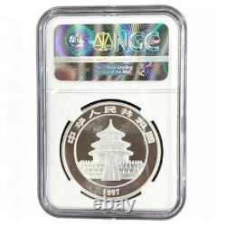 1997 Chinese Silver Panda 1oz. 999 Fine Silver NGC MS69 Small Date 10Y