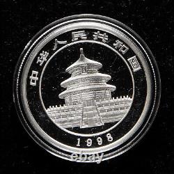 1998 China 5 Yuan 1/2 oz Ag. 999 Panda Silver Coin
