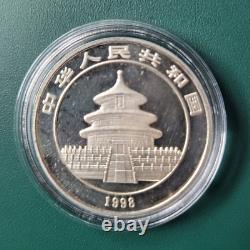 1998 China Coin Panda small date 1 oz 0.999 Silver coin Imperfections