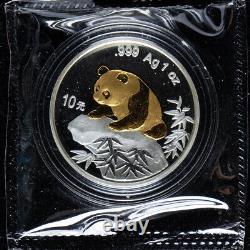 1999 China Beijing International Coin Expo 10 Yuan 1oz Ag. 999 Panda Silver Coin
