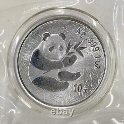2000 China 10YUAN 1oz Panda Silver Coin