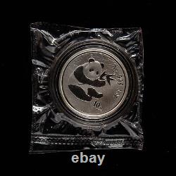 2000 China Panda 10 Yuan 1 oz Panda Silver Coin Shanghai Edition