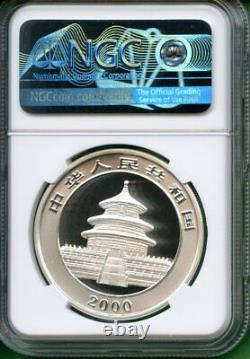 2000 Panda Silver China Ngc Ms 69 10 Yuan Rare