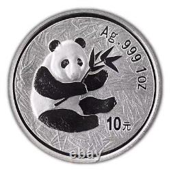 2000 People's Republic of CHINA 10 YuanPANDA Silver Coin Ag. 999 30g Guangzhou