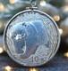 2001 Chinese Panda 10 Yuan 1 Ounce. 999 Fine Silver Coin, In Sterling Bezel