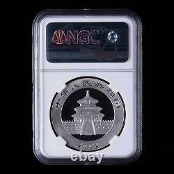 2002 China 10 Yuan 1 oz Panda Silver Coin NGC MS70