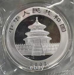 2002 China 1oz panda silver coin 10Yuan, Mint encapsulatio