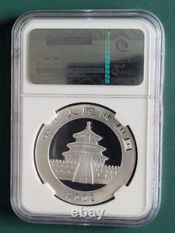 2002 China Coin Panda 1 oz 0.999 Silver coin NGC MS69