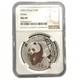 2002 China Silver Panda 1oz. 999 Fine Silver 10 Yuan Coin Ngc Ms69