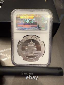 2002 China Silver Panda S10Y NGC MS70 Rare Top Grade Certified MS70 Coin
