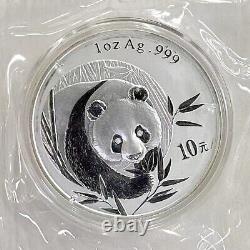 2003 China 10YUAN 1oz Panda Silver Coin